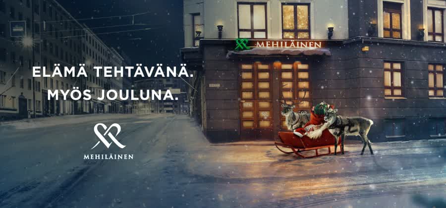 Mehiläisen jouluaiheinen kuva